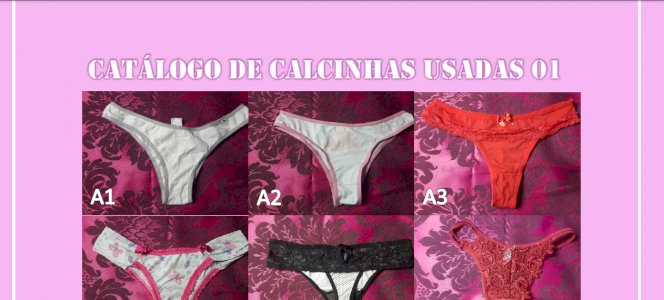 DIVERSAS CALCINHAS USADAS BEM DELICIOSAS