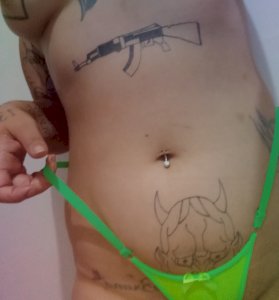 Calcinha verde néon 