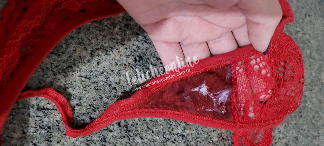 Calcinha Usada Vermelho Fio Dental