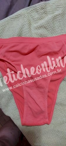 Calcinha biquini bem usada coral