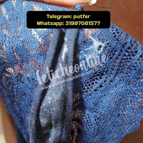 Calcinha Usada renda azul + brinde (LEIA A DESCRIÇÃO)