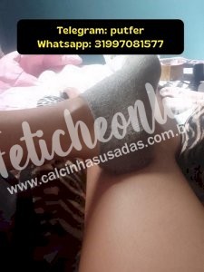 MEIA USADA 10 DIAS COM CHULÉ FORTE + brinde (LEIA A DESCRIÇÃO)