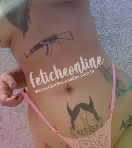 Calcinha rosa fio 