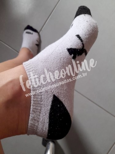 Meia Suja Com Chulé Usada Velha 