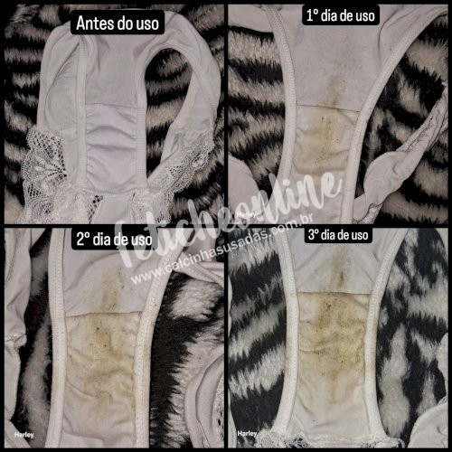 Panty / Lingerie Fetish: Calcinhas usadas por quanto tempo você quiser + conteúdo virtual incluso + frete grátis acima de R$200,00!