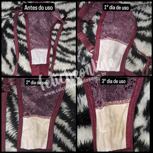 Panty / Lingerie Fetish: Calcinhas usadas por quanto tempo você quiser + conteúdo virtual incluso + frete grátis acima de R$200,00!