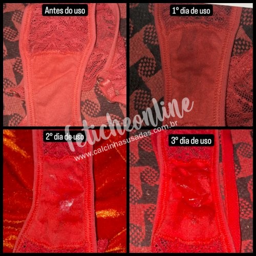 Panty / Lingerie Fetish: Calcinhas usadas por quanto tempo você quiser + conteúdo virtual incluso + frete grátis acima de R$200,00!