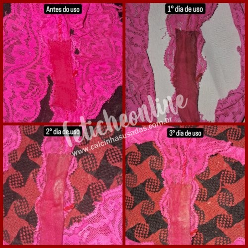 Panty / Lingerie Fetish: Calcinhas usadas por quanto tempo você quiser + conteúdo virtual incluso + frete grátis acima de R$200,00!