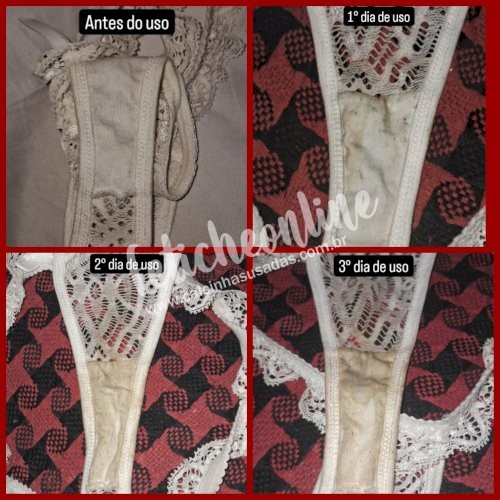 Panty / Lingerie Fetish: Calcinhas usadas por quanto tempo você quiser + conteúdo virtual incluso + frete grátis acima de R$200,00!
