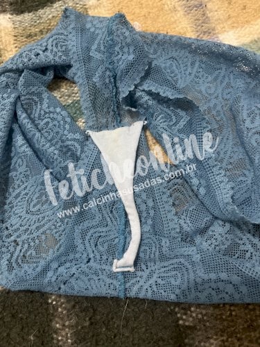 Calcinha azul rendinha bem princesinha