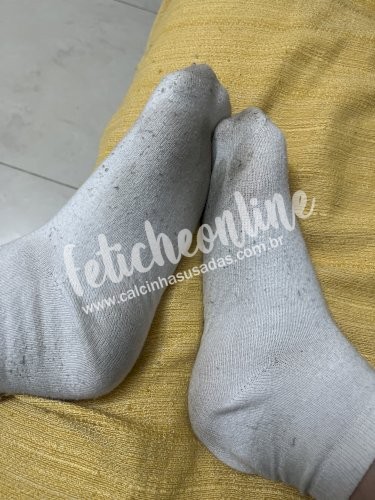 Meia branca chulézinho