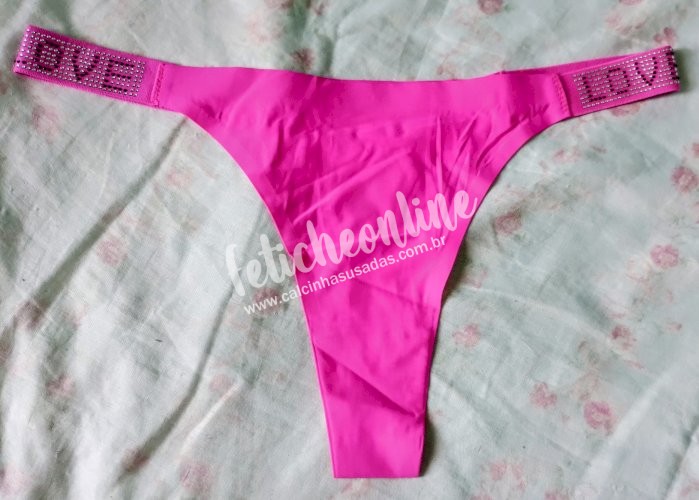 Calcinha pink linda com pedrarias e muito cheirinho 