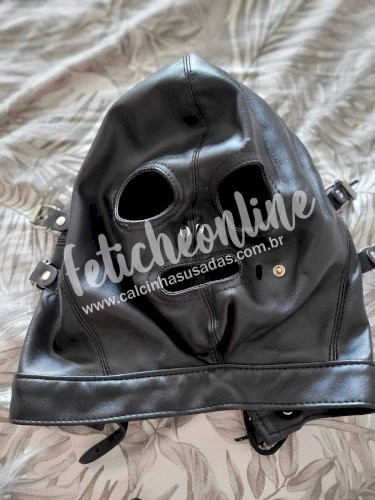 Mascara de Couro com venda e mordaça
